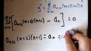 Differential Equations 11  Power Series Solutions Example 1 [upl. by Ted699]