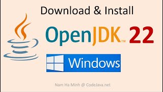 Setup OpenJDK 22 on Windows Step by Step [upl. by Inatirb]