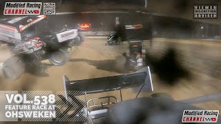 Canadian sprint car nationals main event Onboard with Mike Bowman at Ohsweken Speedway Vol538 [upl. by Omrelliug]