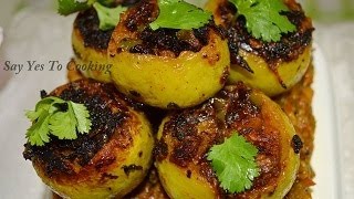 Bharwa tinde ki sabji Stuffed Round Gourd [upl. by Limay]