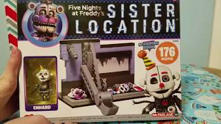 FNAF Sister Location Scooping Room McFarlane Construction Set Five Nights At Freddys Ennard Lego [upl. by Serdna127]