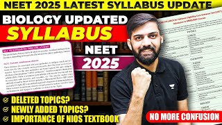 NEET 2025 Updated Syllabus by NTA  NEET 2025 Biology Syllabus  NEET 2025 Latest Update by NTA [upl. by Mourant]