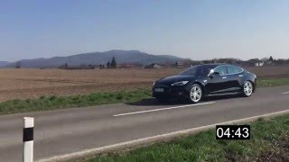 Tesla Model S 90D 0100 kmh [upl. by Boles523]