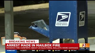 Suspect arrested after mailbox fire damages ballots in Phoenix [upl. by Persse86]