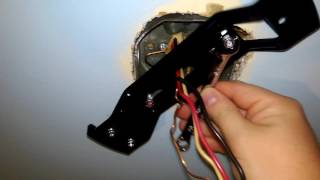 Installing a Ceiling Fan  White Hugger 42quot Middleton [upl. by Roma]