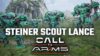 Steiner Scout Lance  Call to Arms DLC for Mechwarrior 5 Mercenaries Episode 25 [upl. by Enelia]