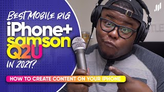 Connect The Samson Q2U To Your iPhone  How To Start A Podcast On Your Phone [upl. by Alyam]