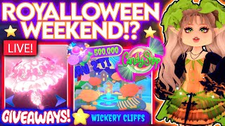 ROYALLOWEEN STARTS TODAY CANDY SHOP COMING GIVEAWAYS amp DORM DECORATING ROBLOX Royale High Campus 3 [upl. by Annairoc]