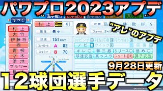 【11月30日アプデ】12球団全選手能力データVer113【eBASEBALLパワフルプロ野球2023】 [upl. by Vanderhoek788]