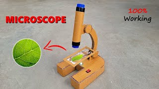 How to make Microscope with cardboard  Science project 2024 [upl. by Shelagh]