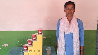 Water filtration project Science project  UMS Rajwara Class 6 [upl. by Nabois]