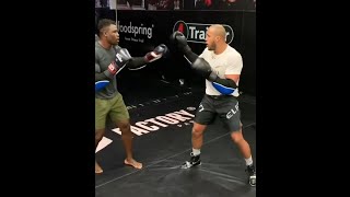 Francis Ngannou vs Ciryl Gane sparring session [upl. by Erlin]