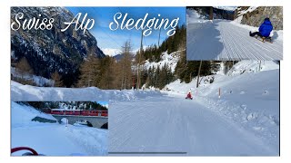 6 KM Sledging  Bergün Preda Switzerland  Swiss alp [upl. by Sheena]