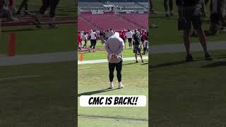 49ers CMC making his way onto the field for the first time this season ‼️ [upl. by Ylle]