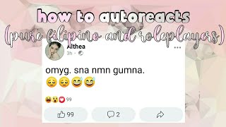 how to autoreacts pure filipino and roleplayers • rpw things [upl. by Judsen]