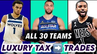 2024 NBA Trade Deadline Luxury Tax Situations for ALL 30 NBA Teams  NBAs financial implications [upl. by Anette990]