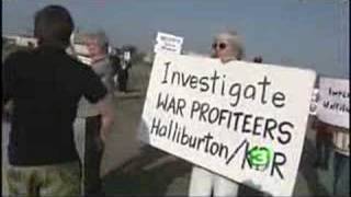 Protesters Gather Outside Woodland Halliburton Facility [upl. by Nidnerb176]