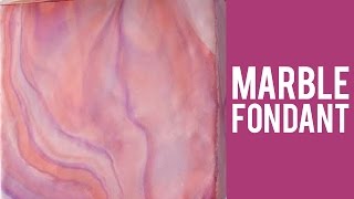 Easy Marble Fondant Tutorial [upl. by Enelym]