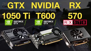 Geforce GTX 1050 Ti vs T600 vs RX 570 Gaming Test  1080p in 5 Games [upl. by Hbaruas]