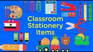 15 stationery names for kids to learn  Kids learning song [upl. by Dag549]