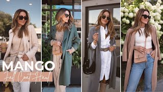 Mango Fall Coat Try On Haul  Fall Fashion 2022 🍂 [upl. by Ahtiuqal]