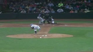 Akrons Zimmer hits first DoubleA homer [upl. by Acinnor]