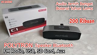 POLYTRON C1 Speaker Box Portable Wireless Bluetooth 🔥🎶 Bisa Radio Fm Tanpa Antena Bukan BOSE LEWAT [upl. by Khosrow]