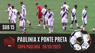 Ponte Preta x Paulinia sub 15 [upl. by Adnot]