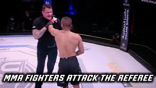 REFEREE vs FIGHTER  Fighters Throwing Themselves at the Referee  Best Compilation HD [upl. by Jenni]