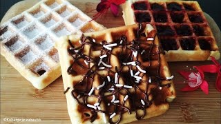 WAFFLES  Kako napraviti vafle Vrlo jednostavno Osnovni recept za smjesu 4 waffle waffles vafli [upl. by Eralcyram]