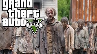 ZOMBIES EN GTA V  Enseñando el mod  link de descarga [upl. by Dex]