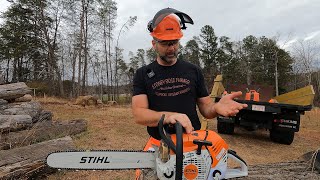 Stihl MS500i Fuel Injected Chainsaw vs Husqvarna 572XP Youll love this [upl. by Eerazed]