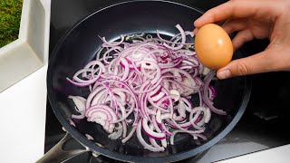 💯 Das leckerste Rezept mit Eiern und Zwiebeln 😱 Du wirst dieses Rezept lieben 🤤 [upl. by Haukom668]