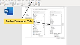 How to Enable the Developer Tab in Word for Windows [upl. by Pasadis]