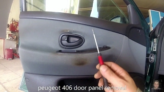 peugeot 406 door panel removal [upl. by Anneuq791]