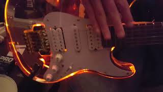 Spectrumaxe Fender Strat LED Light Up Acrylic Seethrough Clear Guitar Body Animated Fretboard Demo [upl. by Ahsitnauq]