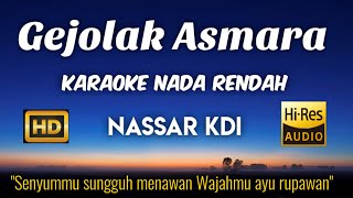 Nazar  Gejolak Asmara Karaoke Lower Key Nada Rendah HD HQ 4 [upl. by Ceporah]