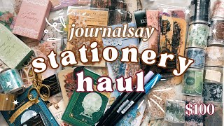 Stationery Haul 💫 100 Journalsay Stationery unboxing ✨ [upl. by Alyakcim305]