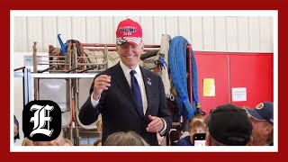 Biden dons ‘Trump 2024’ hat during 911 Pennsylvania visit [upl. by Osicnarf]