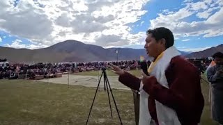 Jamyang Tsering Namgyal Speech at Nyoma  Celebrating District Status For ChangThang Region [upl. by Armelda]