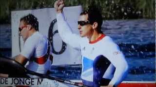 London 2012  K1 Kayak 200m sprint [upl. by Anialram]