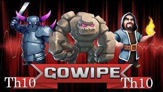 Th10  Gowipe Attack  Most Reliable Strategy  Gowipe  Clash Of Clans  2020 [upl. by Cummine]