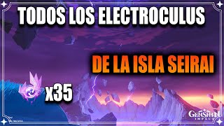 Todos los Electroculus de la ISLA SEIRAI Genshin Impact 21 Inazuma [upl. by Namurt]