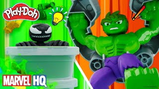 Hulk contro il mostro gamma radioattivo di Venom  PlayDoh Marvel DOHified Azione Ep 3 [upl. by Esinehc]