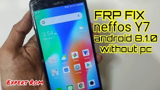 Neffos Y7 TP910A Android 810 FRPGoogle Unlock Bypass Without Pc [upl. by Baxter]