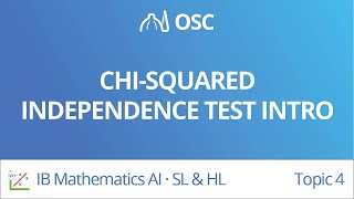 Chisquared independence test intro IB Maths AI SLHL [upl. by Rednav]