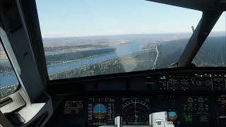 SAS Airbus A321 Landing at Umeå Airport  XPlane 12 [upl. by Nauj]