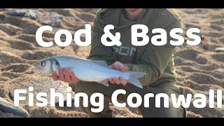 Beach Fishing for Bass and Cod at Loe Bar Cornwall [upl. by Oirad]