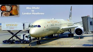 Abu Dhabi to London Heathrow on Etihad Airlines  Economy Class Journey on Boeing 7879 quotDreamlinerquot [upl. by Aruasi]