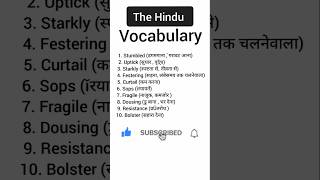 21 November Vocabulary ibps thehindu english yeschampion [upl. by Leiso]